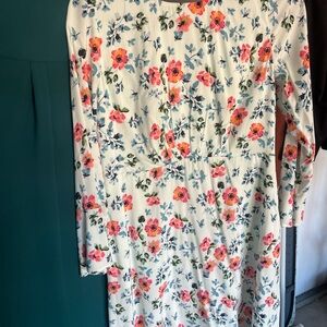 LOFT Floral long sleeve dress